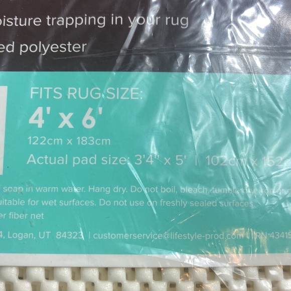 NEW Home Essential All Surface NonSlip Rug Pad 4’X 6’ - Picture 4 of 4